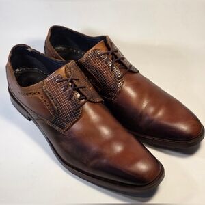 Stacy Adams Men's Leather Robeson Brown Oxfords Dress Shoes Size 11M